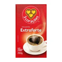 3 Corações Café Torrado E Moído Extra Forte À Vácuo 250G