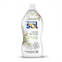 Amaciante De Roupa Concentrado Girando Sol, Coco E Baunilha, 1,5L