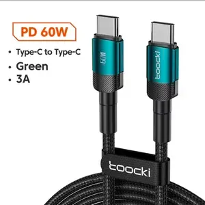 [App/ R$4,94 Moedas] Toocki cabo de carregamento rápido UBS tipo C 60w 2 metros