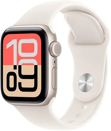 Apple Watch SE 3 GPS + Cellular, Caixa em alumínio luz das estrelas de 44 mm com Bracelete desportiva luz das estrelas - M/G