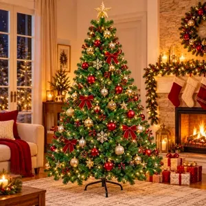 Árvore de Natal 1,80 Metros Grande PVC 950 Galhos Pinheiro de Luxo Decoração de Natal