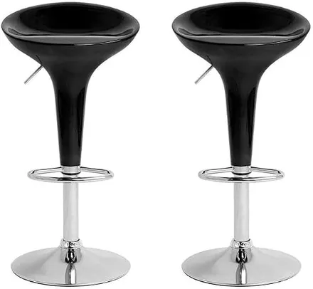 Banqueta Alta Giratória Preto BQT-PR1 2 Peças