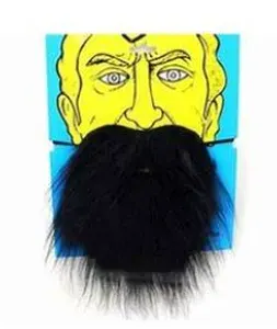 Barba 20cm preta carnaval halloween