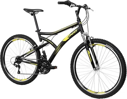 Bicicleta Caloi Andes Aro 26, 21 Marchas, Grip Shift, Suspensão Dianteira 30mm, Freio V-Brake, Cidade, Passeio e Lazer