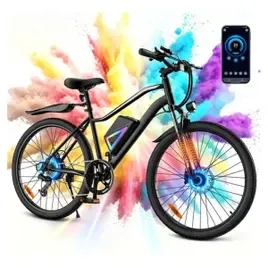 Bicicleta Elétrica Xroymexroy EB3 26" 750W com Bateria 36V Autonomia 40km Suspensão Dianteira Shimano 7 Marchas e A