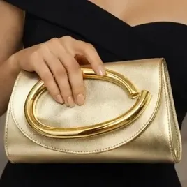 Bolsa Clutch Feminina Dourada Luxo Para Festa Casamento