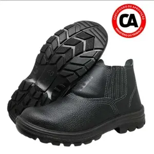 Bota Segurança CA Couro Bico PVC Unissex
