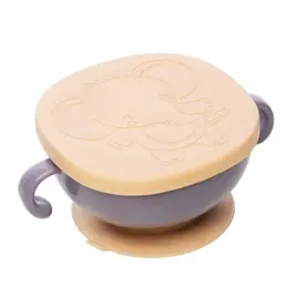 Bowl com Tampa e Ventosa Baby Elefante Rosa LYOR