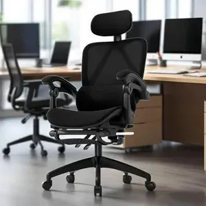 Cadeira Escritório Ergonômica Reclinável Preto