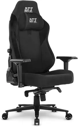 Cadeira Gamer DT3 Nero XL, Revestimento com Tecido DT3 Max2Weave. almofada magnética apoio lombar integrado, braços 4D+, suporta até 150 e altura máx. de 1,95m(Black)