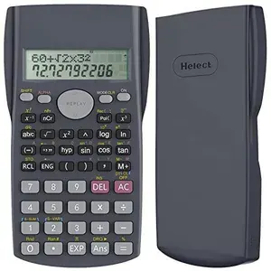 Calculadora científica Helect, 2 linhas, preta
