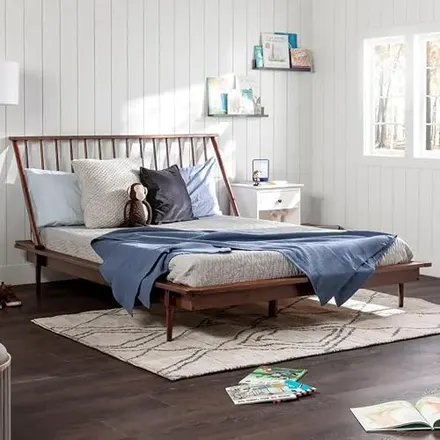 Cama de Casal Lunna 100% madeira Maciça Walnut