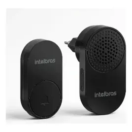 Campainha Intelbras Cik 102 Sem Fio Não Precisa De Bateria ! Preto