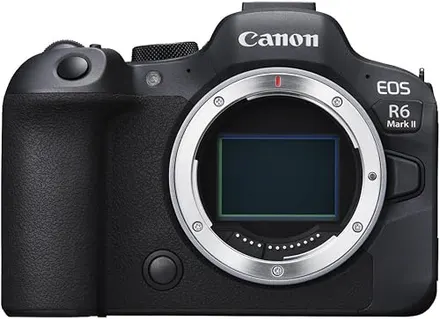 Canon Câmera mirrorless EOS R6 Mark II (apenas corpo), câmera full-frame, sensor CMOS de 24,2 megapixels, recursos de foto e vídeo, preto