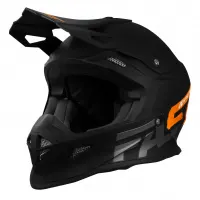 CAPACETE OFF ROAD PRO TORK FAST 788 SOLID PRETO - LARANJA TAM. 58