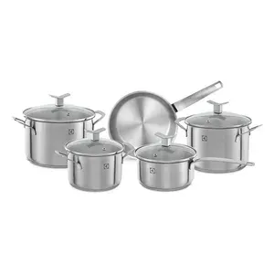 [Cartão Elo] Jogo de Panelas Electrolux Inox com 5 Peças Design com Fundo Triplo