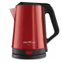 Chaleira Elétrica BCH12V Inox 1,9L Potência De 1150W Cor Vermelho Britânia