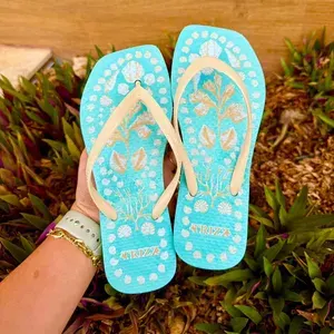 Chinelo Feminino Quadrado Casual Confortável sortido 33/34
