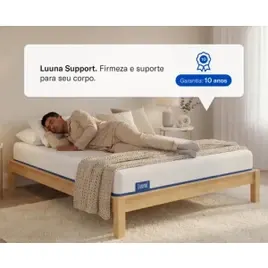 Colchão Casal Luuna Support Espuma Firme 10 Anos de Garantia 18cm Ortopédico com Suporte à coluna