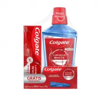 Colgate Luminous White Kit Enxaguante 500ml E Creme Dental 70g