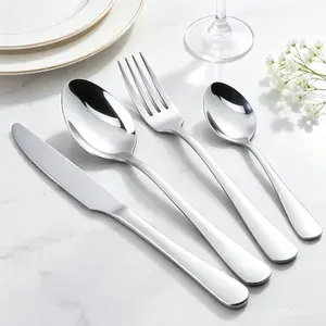 Conjunto 24 Peças Talheres Prateados Café/Refeição