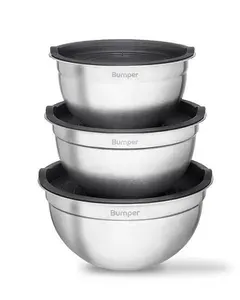 Conjunto 3 Bowls Inox com Tampa Hermética