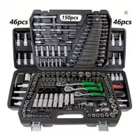 Conjunto De Ferramentas Para Reparação Mecânica Automóvel, Com 46 Peças