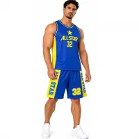 CONJUNTO ESPORTIVO MASCULINO ESTILO BASQUETE CAMISETA E SHORT