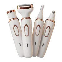 Depilador Feminino Elétrico 4 Em 1 Recarregável USB Removedor De Pelos Corporal E Facial Aparador