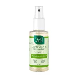 Desodorante Natural E Vegano Com Óleos Essenciais De Melaleuca E Toranja, 24h De Proteção, Sem Alumínio, Sem Parabeno, Boni Natural, Transparente