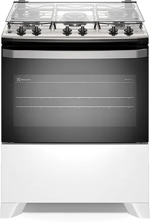 Electrolux Fogão 5 bocas Electrolux Branco Efficient Mesa Inox, PerfectCook e VaporBake® (FE5IW) Bivolt