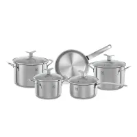 Electrolux Jogo De Panelas Em Inox Com 5 Peças Design Com Fundo Triplo