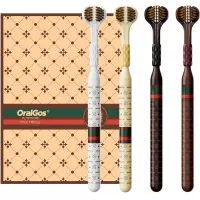Escova De Dente 3 Lados OralGos, Kit Com 4 Unidades