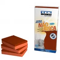 Esponja Para Limpeza Não Risca, Laranja Pack Com 3, Tekbond,