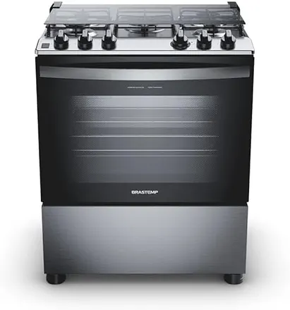 Fogão Brastemp 5 Bocas Cor Inox Com Turbo Chama - BFS5GDR 110V