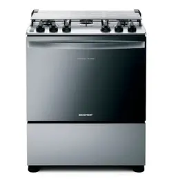 Fogão Brastemp Bfs5ncr 5 Bocas Cor Inox Tipo De Conexão Gás Engarrafado