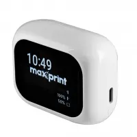 Fone De Ouvido Bluetooth TWS Branco Com Cancelamento De Ruído ANC E Display Touch – Maxprint FBT3002