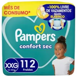 Fralda Pampers Confort Sec XXG 112 unidades