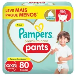 Fralda Pampers Pants Premium Care XXXG com 80