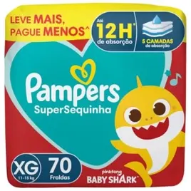 Fralda Pampers Supersequinha XG 70 Unidades