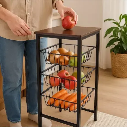 Fruteira De Chão - Suporte Organizador Multiuso
