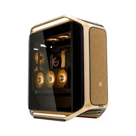 Gabinete Gamer Cooler Master COSMOS Alpha Gold Full Tower E-ATX EEB Lateral em Vidro Temperado 3X FANs - C700-GGNN-S00