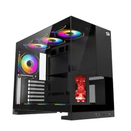 Gabinete Gamer Redragon Eternal Pro Tela LCD 4.3" Preto Sem Fans CA-613B