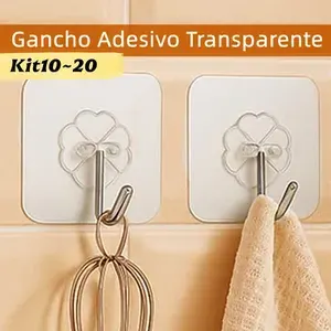 Gancho Adesivo Transparente Cozinha Banheiro