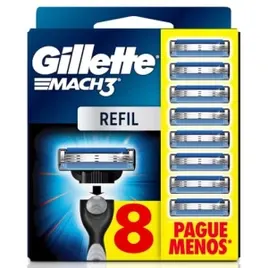Gillette Mach3 Carga para Aparelho de Barbear com 8 Unidades