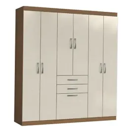 Guarda Roupas Casal 7 Portas 2 Gavetas Lisboa Aramóveis Cor Atacareia GR7P2G 20 5140