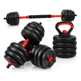 Halteres Peso De Musculação Kit Halteres E Anilhas 15kg