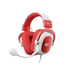 Havit Headphone Fone De Ouvido H2002d Red, Gamer, Com Microfone, Falante 53mm, Plug 3, 5mm: Compatível Com Xbox One E Ps4, Hv-h2002d Cor Vermelho E B