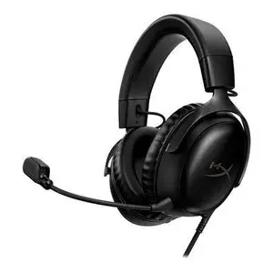 Headset HyperX Cloud III: 53 mm, Som DTS 7.1, Microfone Removível, , Multi Plataformas, Preto ou Preto/Vermelhor