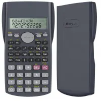 Helect Calculadora Científica De Duas Linhas, Adequada Para Escola E Profissão, Preta